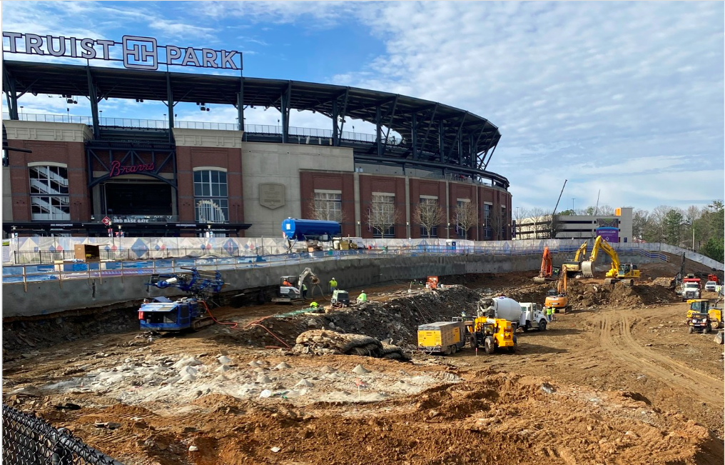 As opening day nears, project next to Braves stadium in full swing